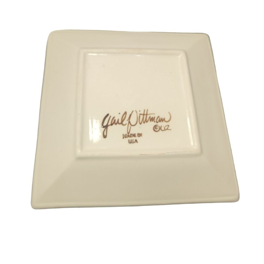 Gail Pittman Signed Bossanova Square Plate - Picture 2 of 2